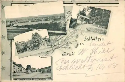 Ak Schlotheim in Thüringen, Gesamtansicht, Waldschlösschen, Verlag v. Herm. Erdenberger