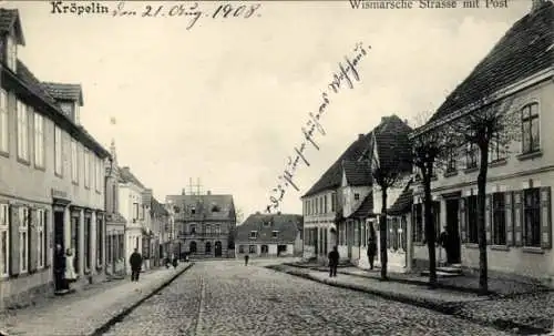 Ak Kröpelin in Mecklenburg, Wismarsche Straße mit Post