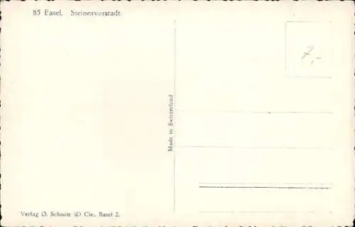 Ak Basel Stadt Schweiz, Steinenvorstadt