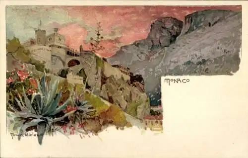 Künstler Litho Wielandt, Manuel, Monaco, Vue générale