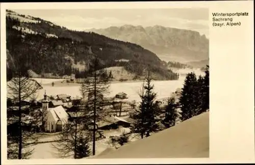 Ak Sachrang Aschau im Chiemgau Oberbayern, Gesamtansicht