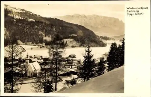 Ak Sachrang Aschau im Chiemgau Oberbayern, Gesamtansicht