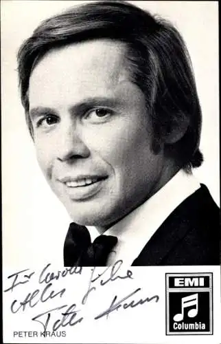Ak Sänger Peter Kraus, Portrait, Emi, Autogramm