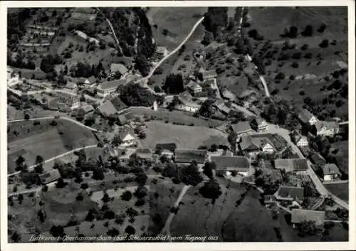 Ak Oberharmersbach im Schwarzwald Baden, Fliegeraufnahme