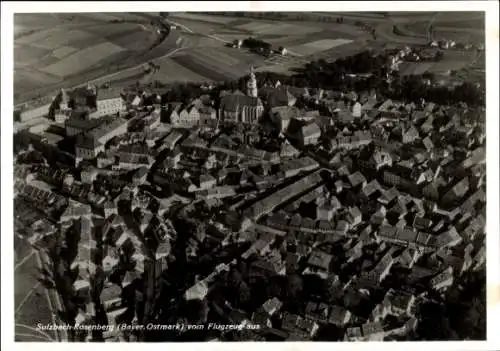 Ak Sulzbach Rosenberg Fränkische Alb Oberpfalz, Fliegeraufnahme