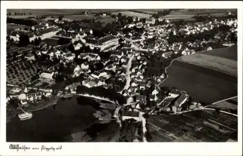 Ak Altshausen in Oberschwaben Württemberg, Fliegeraufnahme