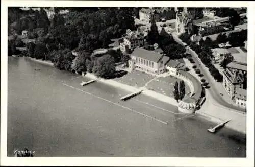 Ak Konstanz am Bodensee, Fliegeraufnahme