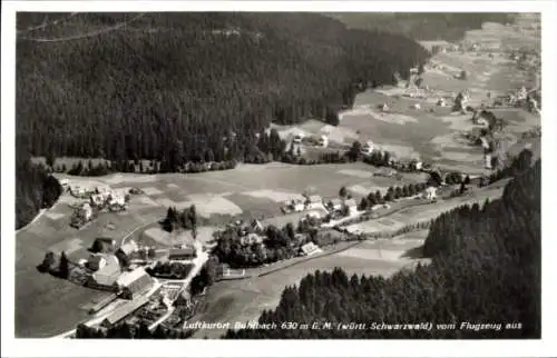 Ak Buhlbach Baiersbronn im Schwarzwald, Fliegeraufnahme