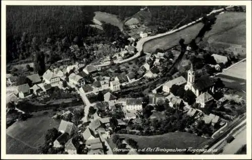 Ak Oberwinden Winden im Elztal Schwarzwald, Fliegeraufnahme