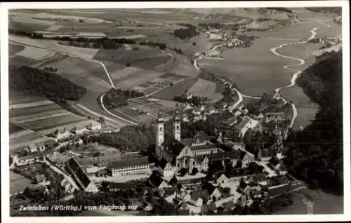 Ak Zwiefalten in Württemberg, Fliegeraufnahme