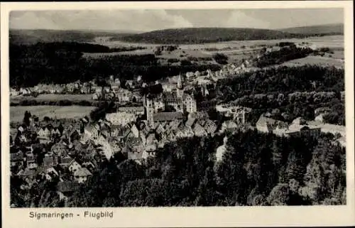 Ak Sigmaringen an der Donau, Fliegeraufnahme