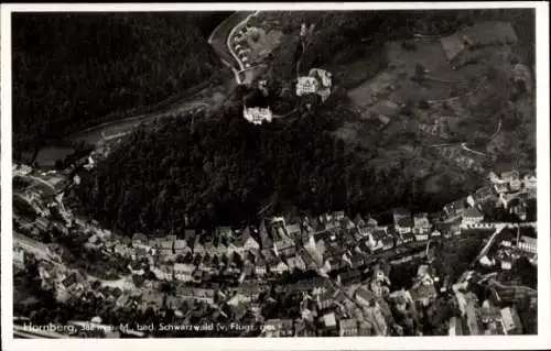 Ak Hornberg im Schwarzwald, Fliegeraufnahme