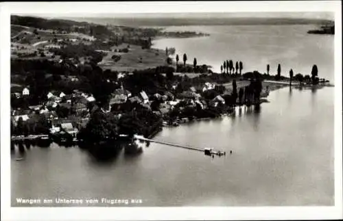 Ak Wangen am Untersee Öhningen in Baden, Fliegeraufnahme