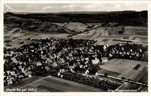 Ak Marktbergel Mittelfranken, Fliegeraufnahme