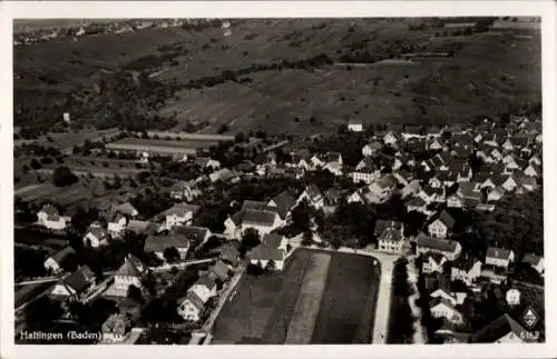 Ak Haltingen Weil am Rhein Baden, Fliegeraufnahme