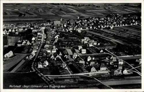 Ak Hallstadt in Oberfranken, Fliegeraufnahme