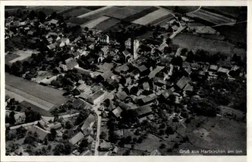 Ak Hartkirchen Pocking in Niederbayern, Fliegeraufnahme