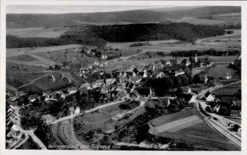 Ak Veringendorf Veringenstadt in Hohenzollern, Fliegeraufnahme