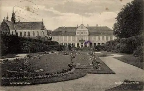 Ak Oliva Gdańsk Danzig, Königl. Schloss mit Kirche