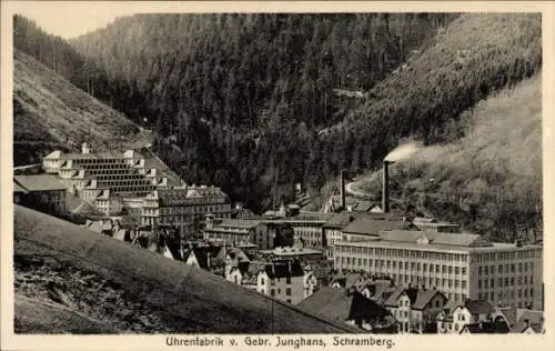 Ak Schramberg im Schwarzwald, Uhrenfabrik v. Gebr. Junghans