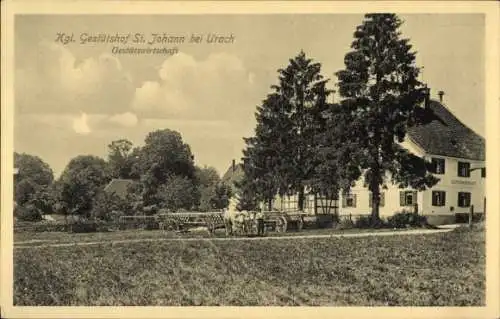 Ak St. Johann Schwäbische Alb Württemberg, Kgl. Gestütshof St. Johann