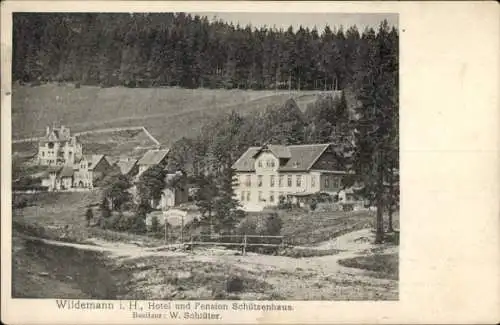 Ak Wildemann Clausthal Zellerfeld im Oberharz, Hotel und Pension Schützenhaus