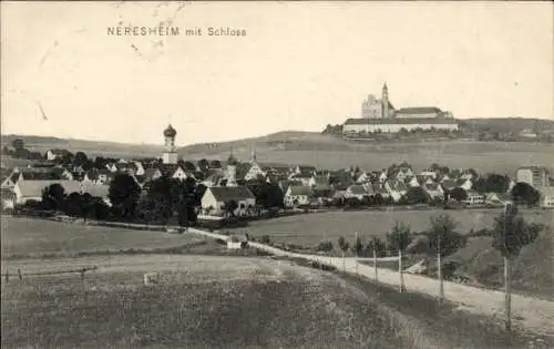 Ak Neresheim in Württemberg, Panorama mit Schloss