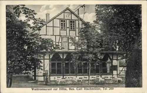 Ak Hameln, Blick aufs Fischrestaurant zur Höhe,Terrasse