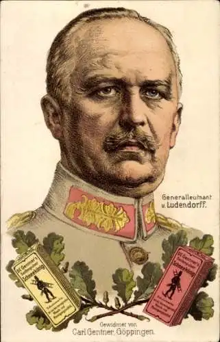 Ak General Erich Friedrich Wilhelm Ludendorff, Dr. Gentner's Seifenpulver Schneekönig