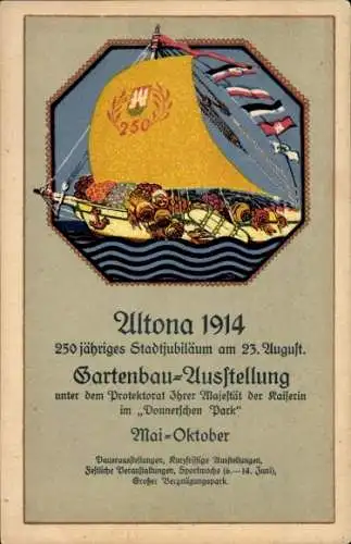 Ak Hamburg Altona, Gartenbau-Ausstellung 1914