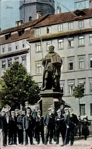 Studentika Ak Jena in Thüringen, Johann Friedrich-Denkmal, Gründer der Universität, Studenten