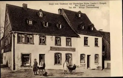 Ak Lauter Bernsbach im Erzgebirge Sachsen, Gasthaus zur Deutschen Eiche