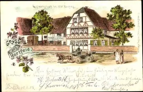 Litho Bortfeld Wendeburg in Niedersachsen, Gastwirtschaft bei K. W. Henties