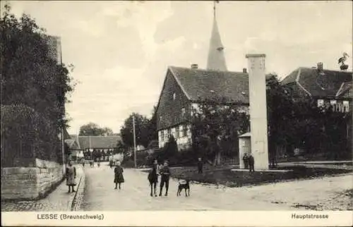 Ak Lesse Salzgitter in Niedersachsen, Hauptstraße