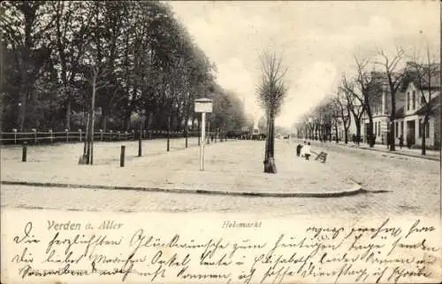 Ak Verden an der Aller, Holzmarkt