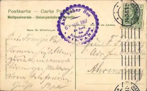 Ak Dampfer Silvana, HAPAG, Seebäder Dienst