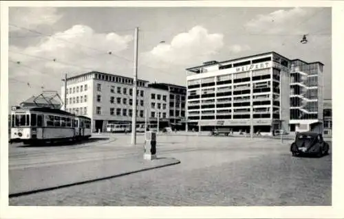 Ak Hansestadt Kiel, Holstenbrücke, Straßenbahn Nr. 218, Nr. 4