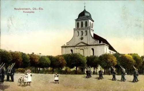 Ak Neuf Brisach Neubreisach Elsass Haut Rhin, Paradeplatz