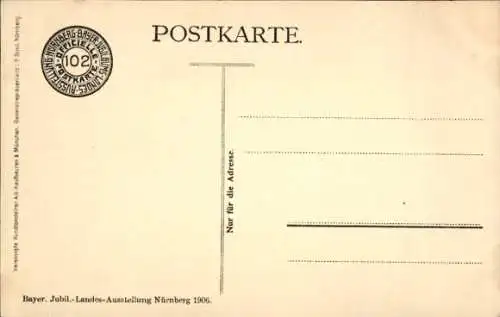 Ak Nürnberg in Mittelfranken, Bayerische Jubiläums-Landesausstellung 1906, Industriegebäude