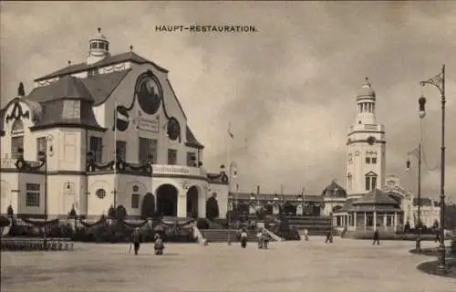 Ak Nürnberg in Mittelfranken Bayern, Bayerische Jubiläums Landesausstellung 1906, Hauptrestaurant