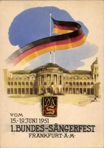 Ak Frankfurt am Main, 1. Bundessängerfest, 15.-19.Juni 1951