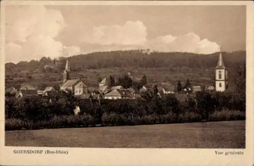 Ak Gœrsdorf Goersdorf Görsdorf Elsass Bas Rhin, Gesamtansicht