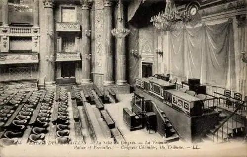 Ak Versailles Yvelines, Palais de Versailles, Kongresssaal, Tribüne