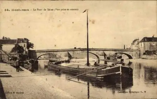 Ak Montereau Seine et Marne, Le Pont de Seine