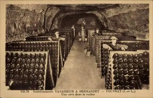 Ak Vouvray Indre et Loire, Etablissements Vavasseur & Bernardet, Une cave dans le rocher, Weinkeller