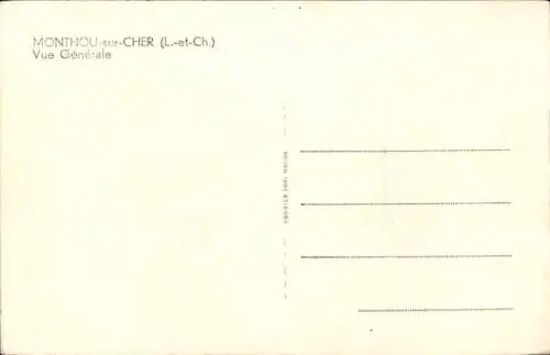 Ak Monthou sur Cher Loir-et-Cher, Gesamtansicht