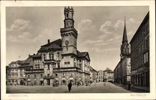 Ak Löbau in Sachsen, Rathaus