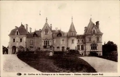 Ak Maisonnais-sur-Tardoire Haute Vienne, Schloss Rocher