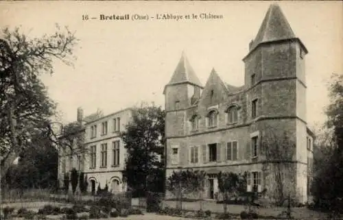 Ak Breteuil Oise, Abtei, Schloss