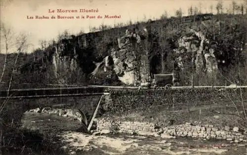 Ak Morvan Nièvre, Roches de Bornoux, Pont du Monthal